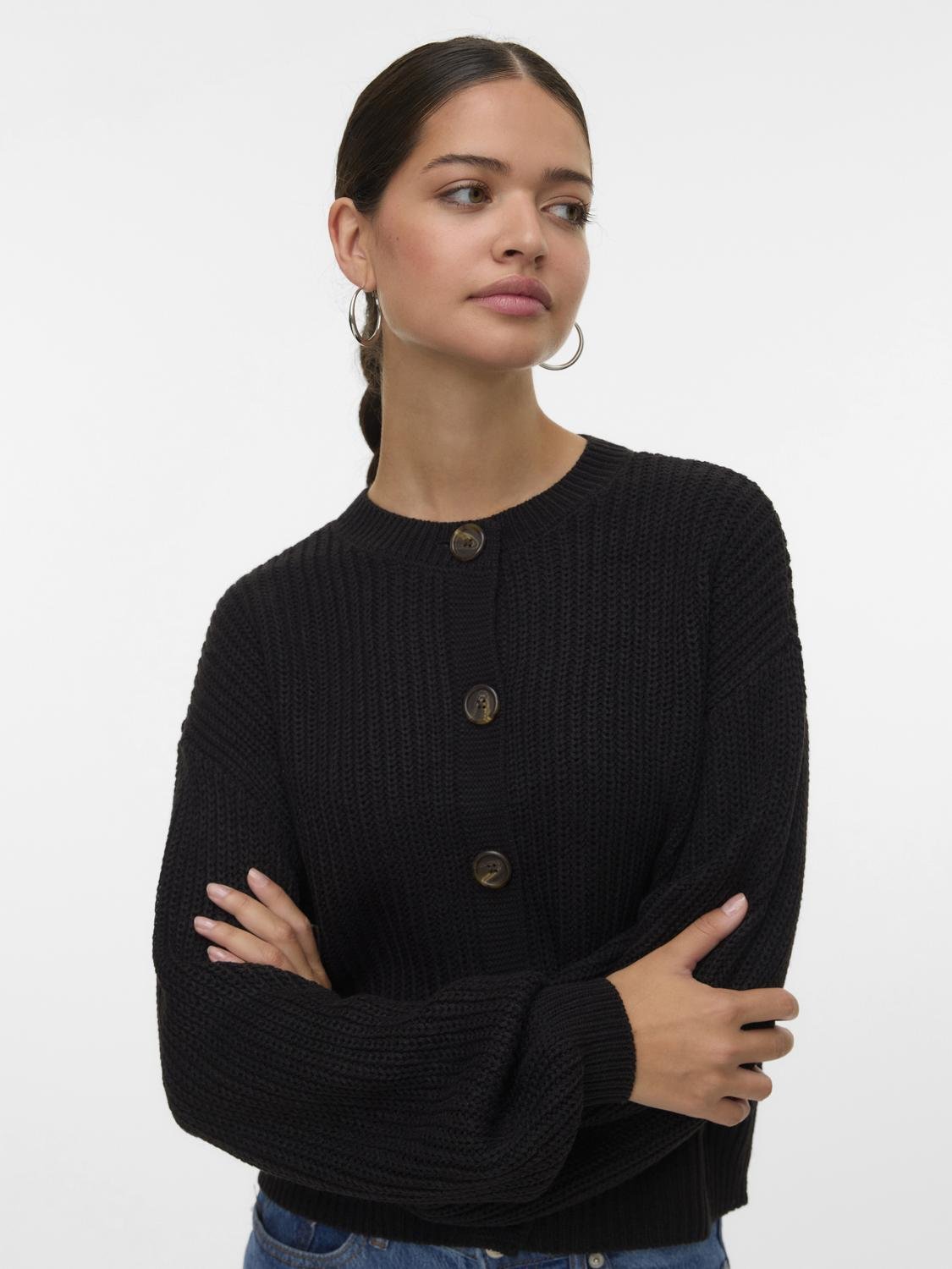 VMLEA Knit Cardigan - Black - VERO MODA & VILA Bergvik